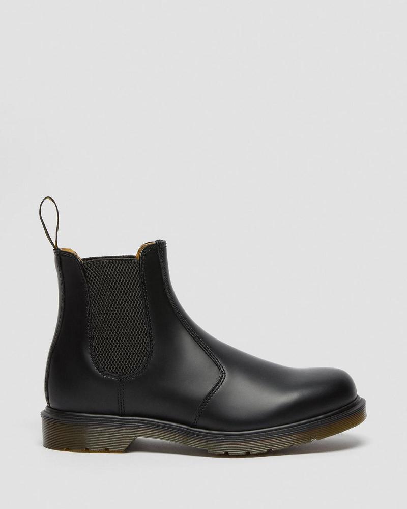 Black Men's Dr Martens 2976 Smooth Leather Ankle Boots | CA 426EBC